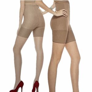 Assets by Spanx Super Control High-Waist Mid-Thigh Shapewear Shorts Size 6